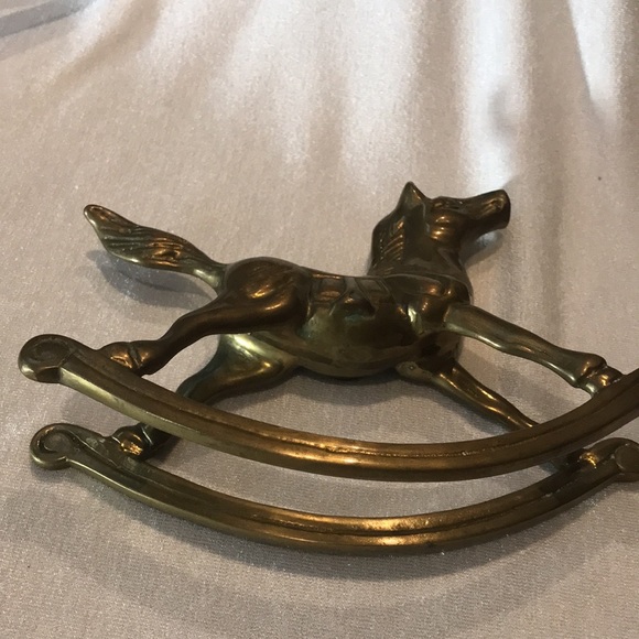 Vintage Brass Rocking Horse - Picture 9 of 11
